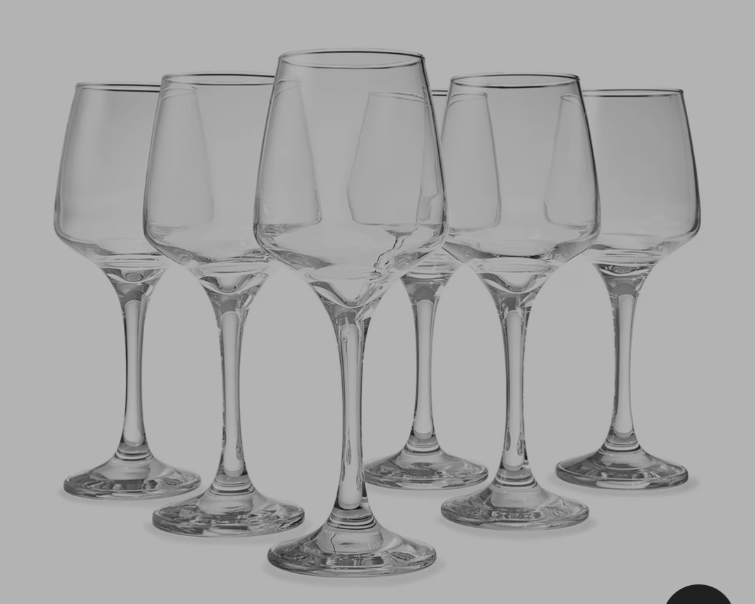 Wine glasses x6