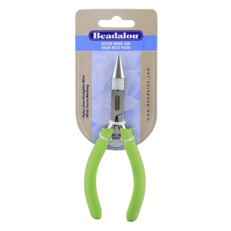 Beadalon Nylon Inner Jaw Chain Nose Plier - Professional Series