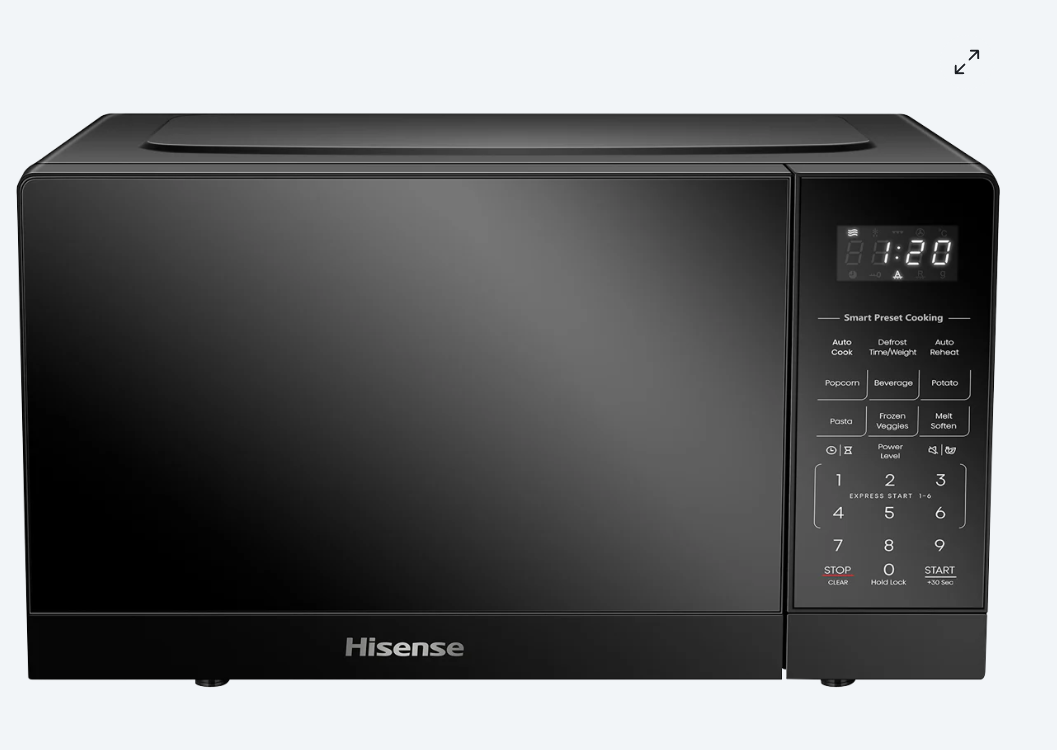 Hisense 20L 800W Compact Microwave Black