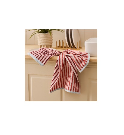 Polly Pink & Berry Stripe Tea Towel Pack of 2