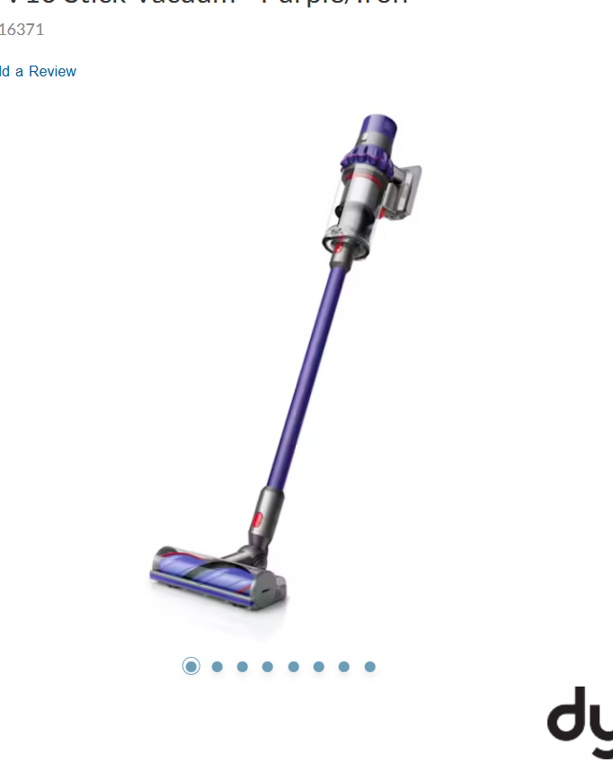 Dyson Cyclone V10 Stick Vacuum - Purple/Iron