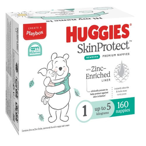 Huggies Nappies Mega Newborn Size 1 - 160 Pack