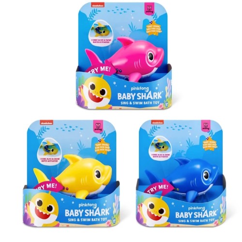 Nickelodeon Pinkfong Baby Shark Sing & Swim Bath Toy - Assorted