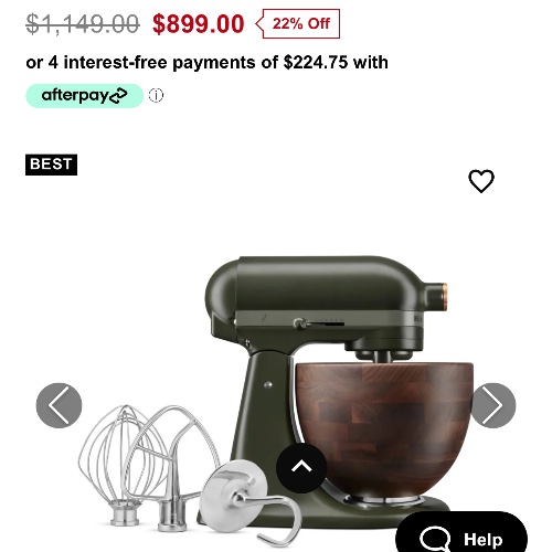 KitchenAid Artisan KSM180 Design Series Tilt-Head Stand Mixer Evergreen