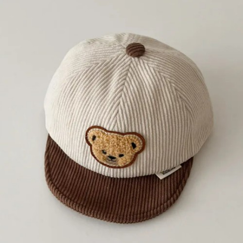 Baby Bear Letter Sun Peaked Cap