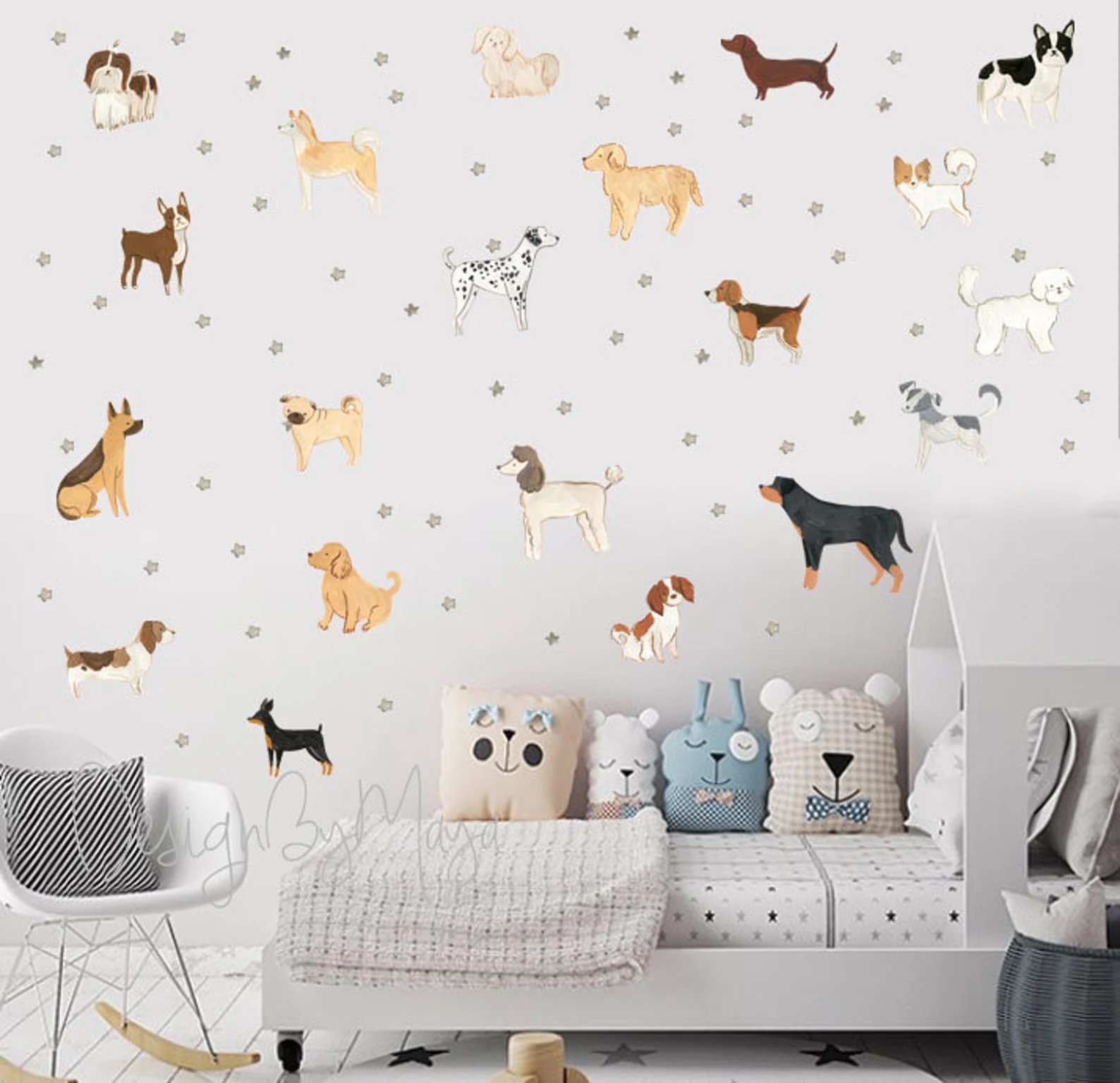 Dog wall decals for nursery