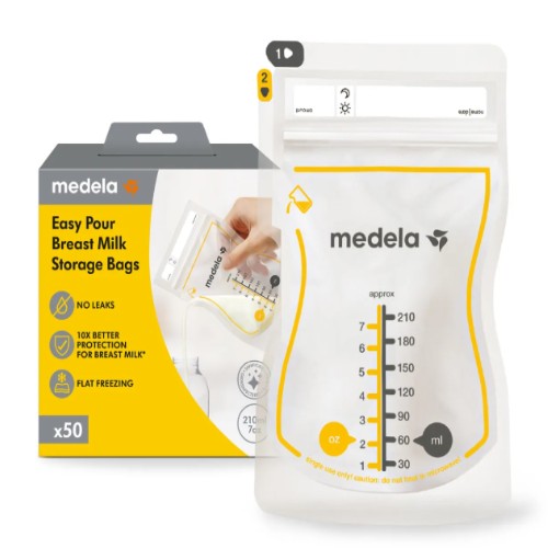 Breast milk storage bags