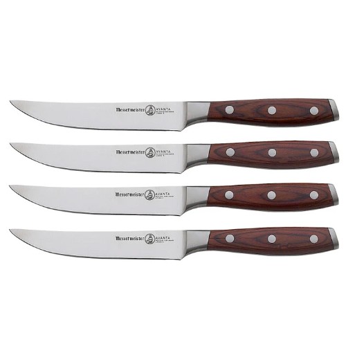 Messermeister Avanta 4 Piece Pakkawood Fine Edge Steak Knife Set