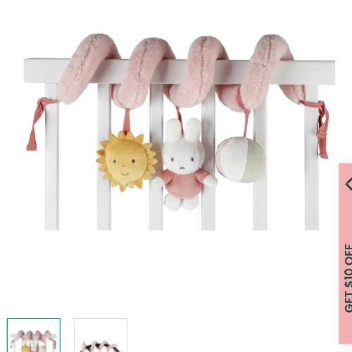 Miffy Fluffy Spiral Toy Pink