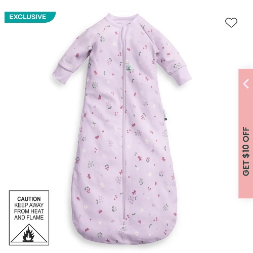 ergoPouch Sleeping Bag 1.0 Tog Butterfly Garden Size 8-24 Months