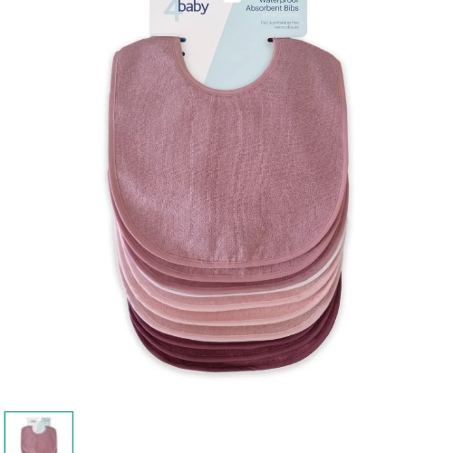 4Baby Bib Waterproof Absorbent Girl - 10 Packs