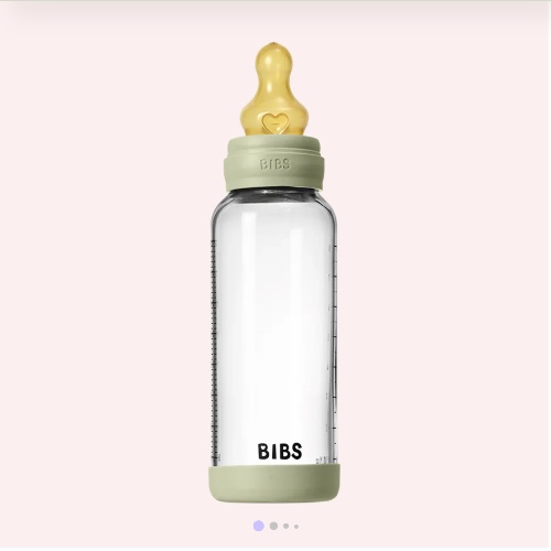 BIBS  Baby Glass Bottle Set 240ml - Sage