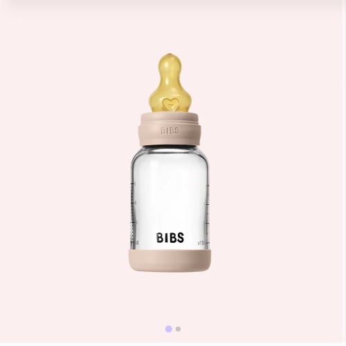 BIBS  Baby Glass Bottle Set 120ml - Blush