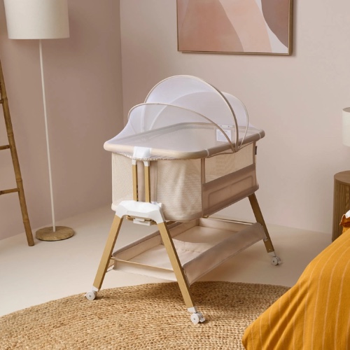 Babyrest Alfie Bedside Bassinet Beige/Natural