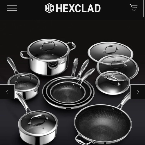 13 piece HexClad Hybrid Cookware w/ Lids