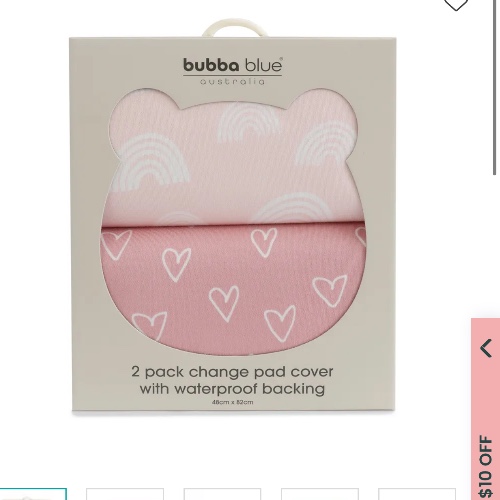 Bubba Blue Nordic 2 Pack Change Pad Cover Pink/Rose