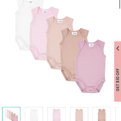 4Baby 5 Pack Bodysuit Sleeveless Pink Mult