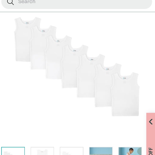 4Baby 7 Pack Singlets White - Size 00