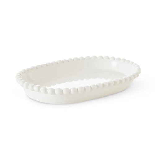 Madras Link - Eden White Oval Platter
