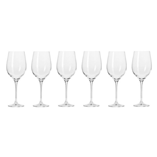 Krosno Harmony Wine Glass 530ml Set of 6 Gift Boxed Set in Clear