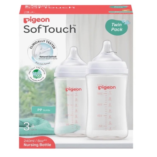 Pigeon SofTouch III Bottle PP 2Pk 240ML 124692