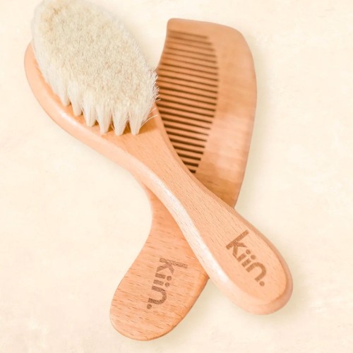 Kiin Wooden Baby Brush + Comb Set