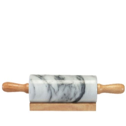 Integra Grey Marble Rolling Pin with Wooden Base