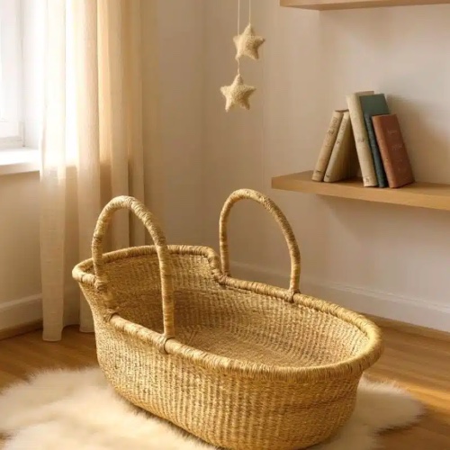 Vegan Moses Baby Carry Basket – Natural