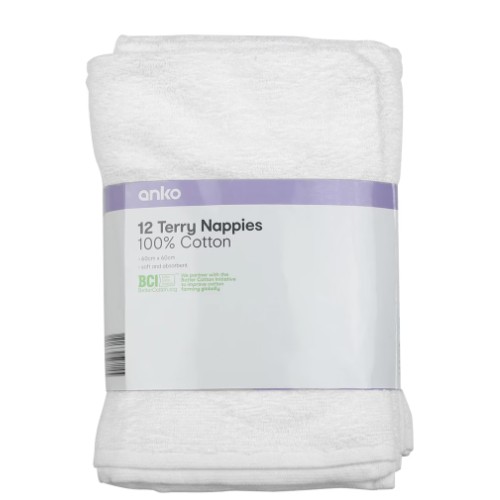 Cotton Terry Nappies