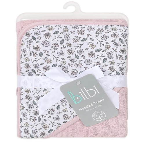 Bilbi Hooded Towel Wildflower Pink