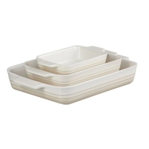 Classic Rectangular Dishes 18/26/32cm 3 Piece in Meringue