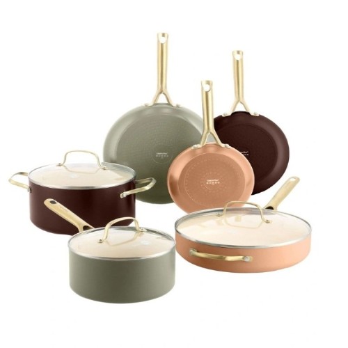Shades 6pc Cookware Set Terra PFAS-free ceramic non-stick