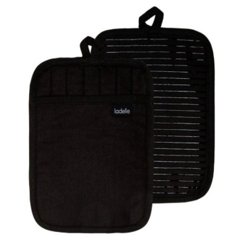 Lennox Pot Holder 2 Pack in Black