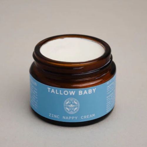 Tallow and zinc baby body balm