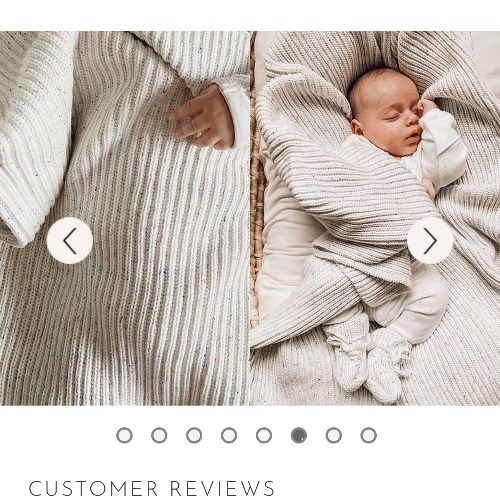 Vanilla Speckles Ribbed Blanket