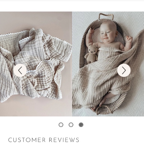 Six Ply Gauze Lace Blanket Latte