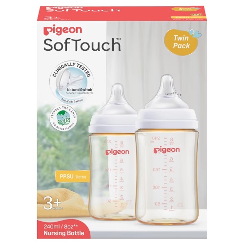 Pigeon SofTouch III Bottle PPSU 2Pk 240ML
