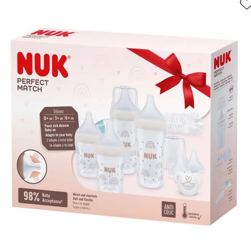 NUK Perfect Match RainbowAnti Colic Bottle Set For 0 Months+