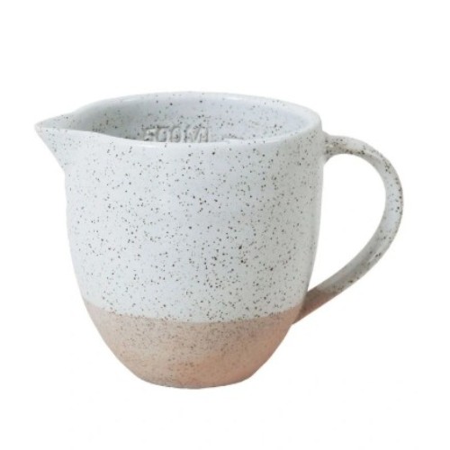 Natural Home Measuring Jug in White