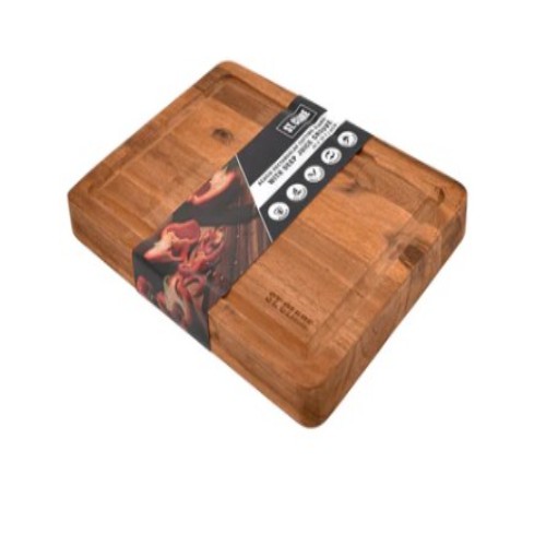 St Clare Acacia Reversible Board with Juice Curve - 40 x 30 x 3.8CM