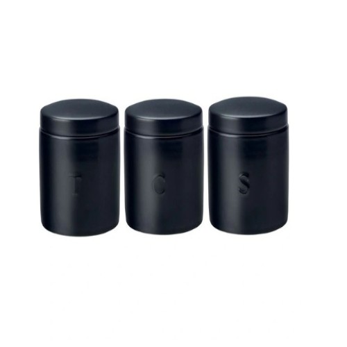Epicurious Canister Set of 3 500ml Gift Boxed in Black
