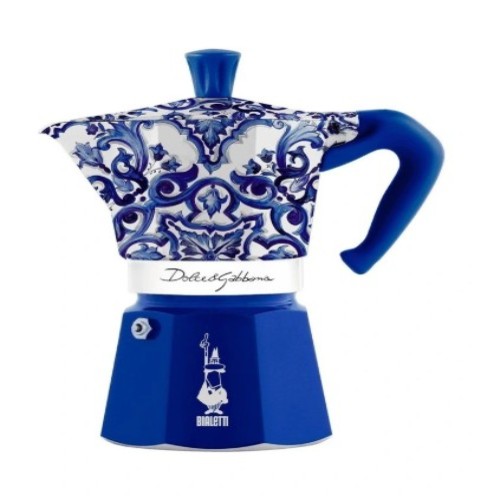 D&G Moka Express 6 Cup Blue Med