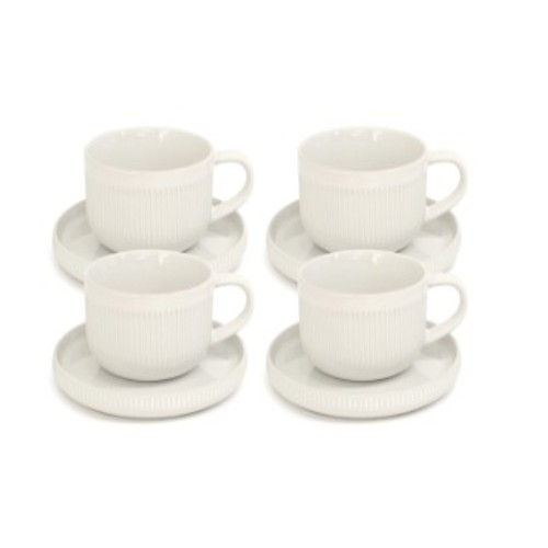Brae Tea Cups & Saucers 290mL - Set of 4