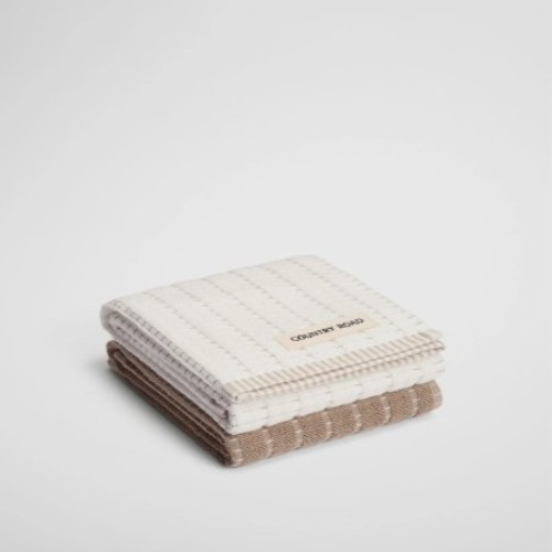 Mira Australian Cotton Tea Towel Pack Of 2 in Pebble