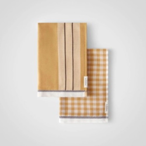 Este Tea Towel Set - Two Pack in Caramel