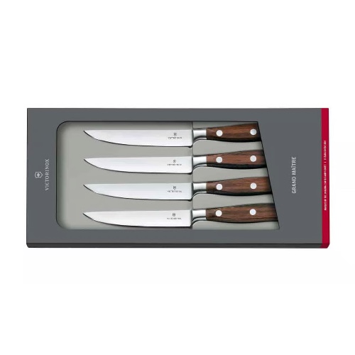 Victorinox Grand Maître Steak Knives 4-Piece Set in Brown