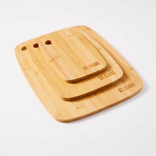 St Clare Bamboo Long Grain Chopping Board Set