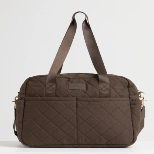 Chocolate Quilted Nappy Bag