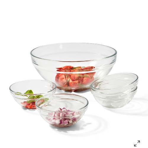 Glass mixing bowls