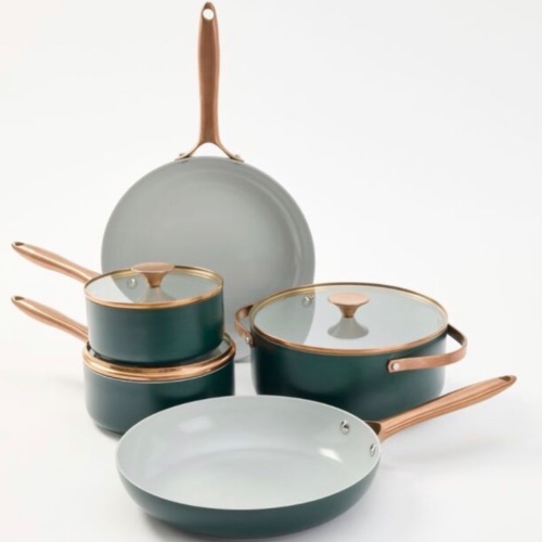 Smith + Nobel Messina Ceramic Non-Stick 5 Piece Cook Set Dark Green